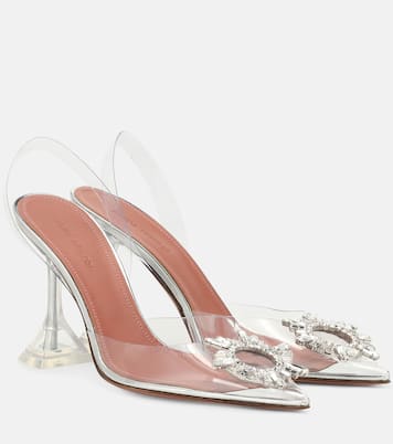 Pumps slingback Begum in PVC con cristalli | Amina Muaddi