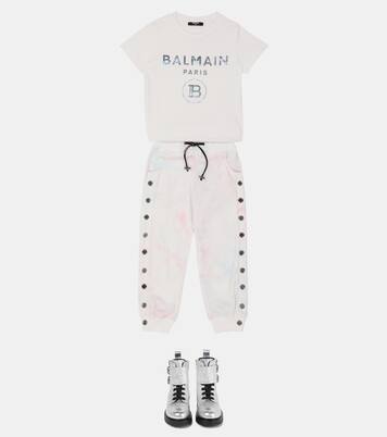 Tie-dye cotton sweatpants | Balmain Kids