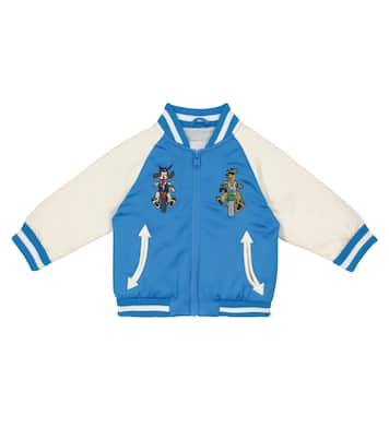Baby embroidered satin bomber jacket | Stella McCartney Kids