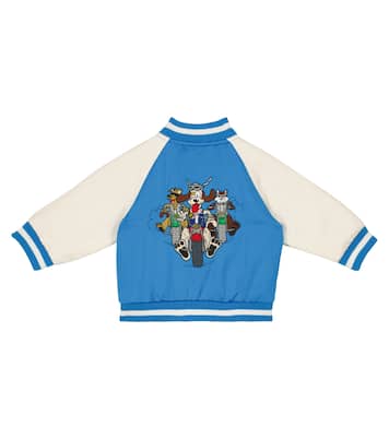 Baby embroidered satin bomber jacket | Stella McCartney Kids