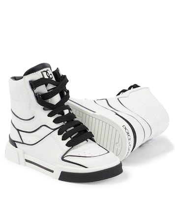 Leather high-top sneakers | Dolce&Gabbana Kids