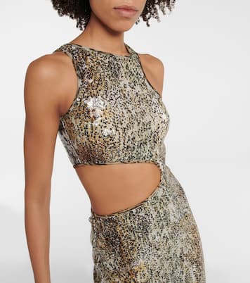 Sequined cutout midi dress | Stella McCartney