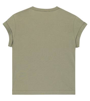 Embellished cotton jersey T-shirt | Brunello Cucinelli Kids
