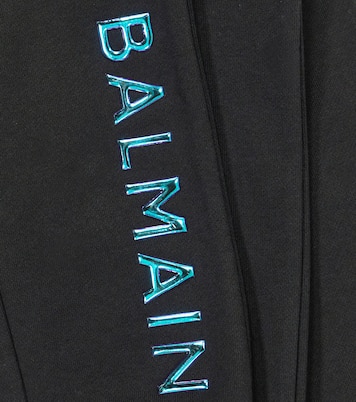 Logo cotton jersey sweatpants | Balmain Kids