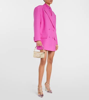 Verzierte Pumps Rockstud 100 mit Metallic-Leder | Valentino Garavani