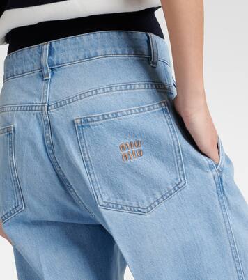Low-Rise Wide-Leg Jeans | Miu Miu