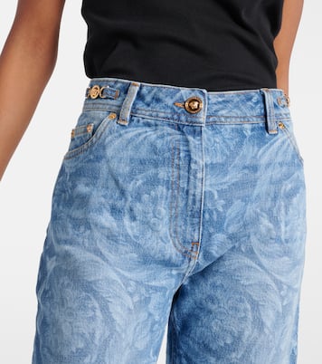 High-Rise Straight Jeans Barocco | Versace