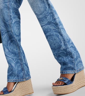 High-Rise Straight Jeans Barocco | Versace
