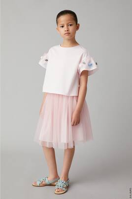 Ruffled cotton-blend top | Il Gufo