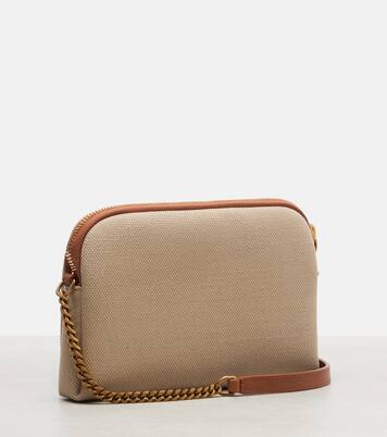 Gaby leather-trimmed canvas crossbody bag | Saint Laurent