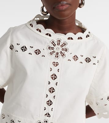 Besticktes Cropped-Top Parissa aus Baumwolle | Isabel Marant