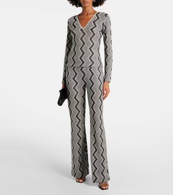 Zig Zag lamé wide-leg pants | Missoni