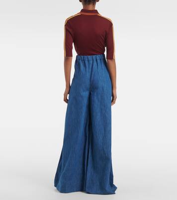 Pantalon ample Gelos à taille haute en coton et lin | Gabriela Hearst