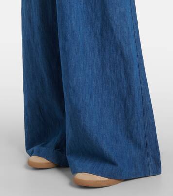 Pantalon ample Gelos à taille haute en coton et lin | Gabriela Hearst