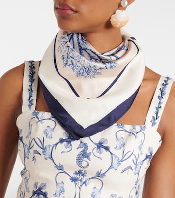 Foulard in seta con stampa | Agua by Agua Bendita
