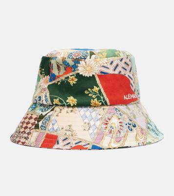 Bianca floral cotton drill bucket hat | Alémais