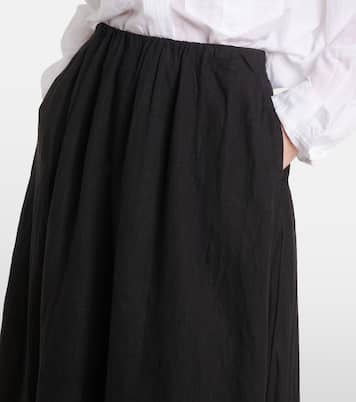 Rachelle linen midi skirt | Velvet