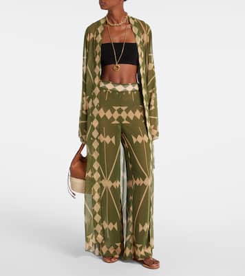 Bedruckte Palazzo-Hose aus Chiffon | Johanna Ortiz