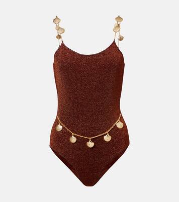 Lumière Shells embellished swimsuit | Oséree