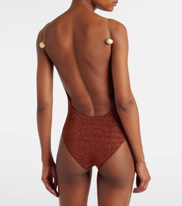 Lumière Shells embellished swimsuit | Oséree