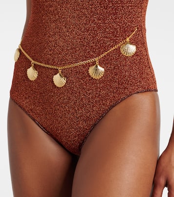 Lumière Shells embellished swimsuit | Oséree