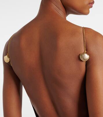 Lumière Shells embellished swimsuit | Oséree