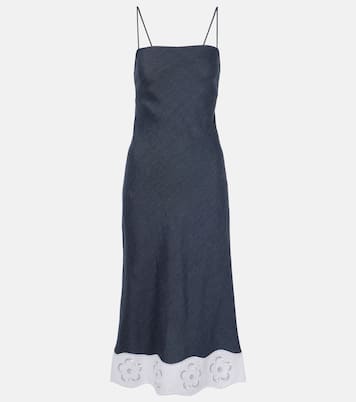 Robe midi Paolo en lin mélangé | Staud