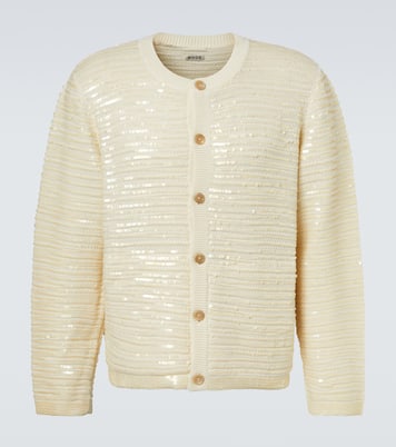 Sequin Spotlight embellished wool cardigan | Bode