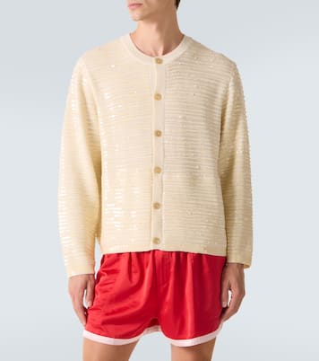 Sequin Spotlight embellished wool cardigan | Bode