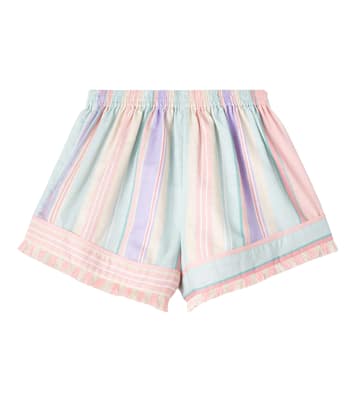 Cascadian striped cotton shorts | Zimmermann Kids