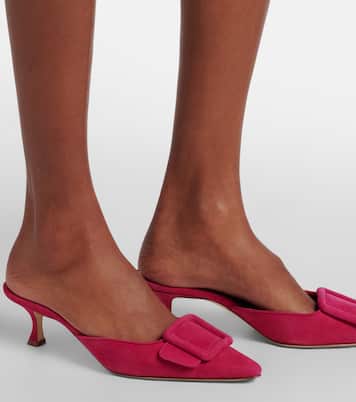 Mules Maysale aus Veloursleder | Manolo Blahnik