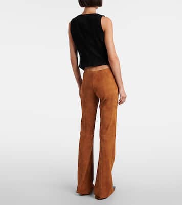 High-Rise-Schlaghose Gégé aus Veloursleder | Stouls