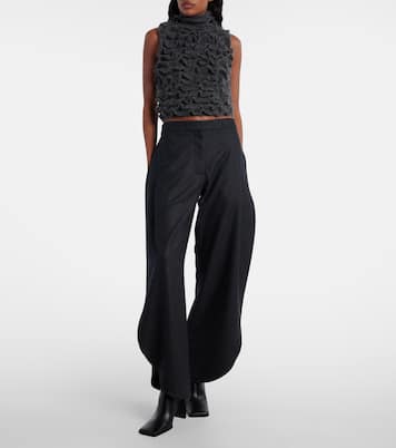 Cropped-Top aus einem Mohairgemisch | Alaïa