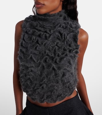 Cropped-Top aus einem Mohairgemisch | Alaïa