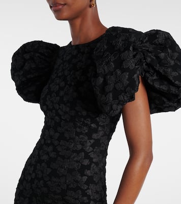 Robe midi en jacquard à fleurs | Rotate