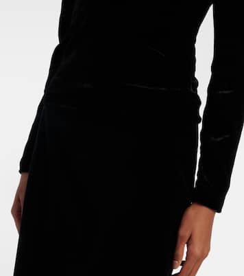 Off-Shoulder-Top aus Samt | Roland Mouret