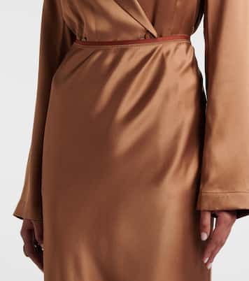 Isaak silk satin maxi skirt | Joseph