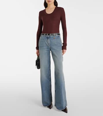Logo wide-leg jeans | Courrèges