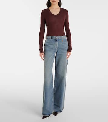 Logo wide-leg jeans | Courrèges