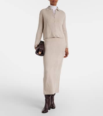 Salubre argyle cashmere midi skirt | Max Mara