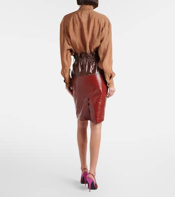 Beschichteter Bleistiftrock aus Baumwolle | Saint Laurent