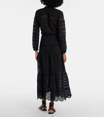 Daniva lace-trimmed cotton midi dress | Marant Etoile