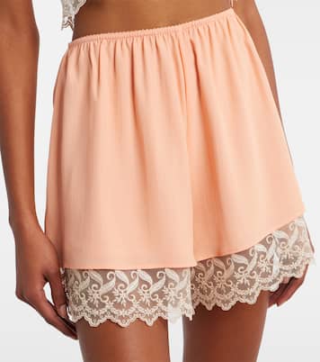 Shorts aus Satin mit Spitze | Simone Rocha