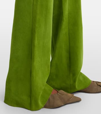 Pantalon évasé Gege en daim | Stouls