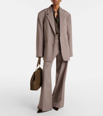 Peri pinstripe satin shirt | The Frankie Shop