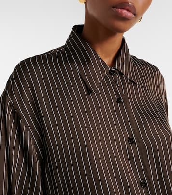 Peri pinstripe satin shirt | The Frankie Shop