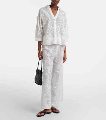 Nina embroidered cotton shirt | Farm Rio