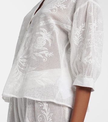 Nina embroidered cotton shirt | Farm Rio