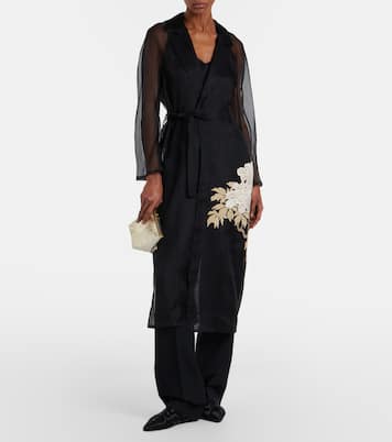 Peignoir Elegante Vodka en soie brodé | Max Mara