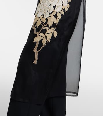 Peignoir Elegante Vodka en soie brodé | Max Mara